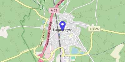 Carte OpenStreetMap — 42 rue de l'Hôtel-de-Ville, Labouheyre