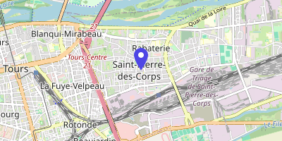 Carte OpenStreetMap — 34 avenue de la République, Saint-Pierre-des-Corps