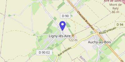 Carte OpenStreetMap — 8 place de la Mairie, Ligny-lès-Aire