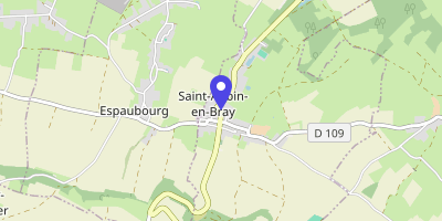Carte OpenStreetMap — 6 rue de l'Église, Saint-Aubin-en-Bray