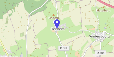 Carte OpenStreetMap — 38 place de l'Église, Fleisheim