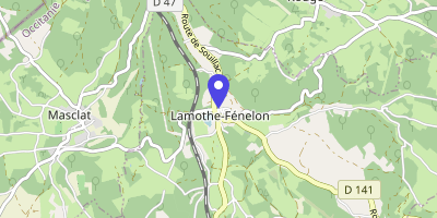 Carte OpenStreetMap — 57 rue des Ecoliers, Lamothe-Fénelon