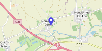 Carte OpenStreetMap — 15 rue de l'Église, Nouvion-le-Comte