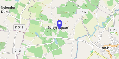 Carte OpenStreetMap — 112 route du Stade, Baleyssagues