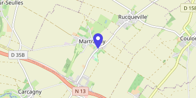 Carte OpenStreetMap — 1040 Rue Creully, Moulins en Bessin