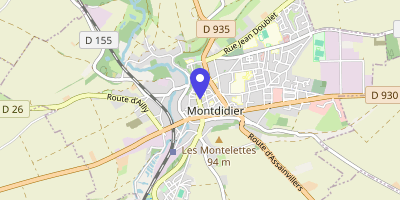Carte OpenStreetMap — Place du Général-de-Gaulle, Montdidier