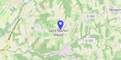 Carte OpenStreetMap — 1 place de la Mairie, Saint-Martin-d'Août