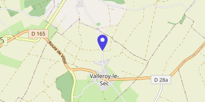 Carte OpenStreetMap — 30 rue de Haréville, Valleroy-le-Sec