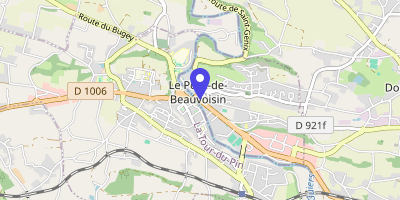 Carte OpenStreetMap — 21 rue de l'Hôtel-de-Ville, Le Pont-de-Beauvoisin