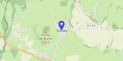 Carte OpenStreetMap — 1 place de la Mairie, Sussey