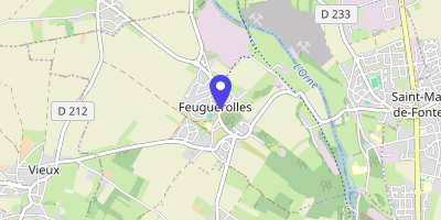 Carte OpenStreetMap — 6 rue de Caen, Feuguerolles-Bully