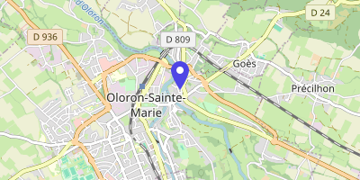 Carte OpenStreetMap — 2 place Georges-Clemenceau, Oloron-Sainte-Marie