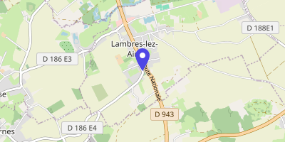 Carte OpenStreetMap — 232 rue de Quernes, Lambres‑lez‑Aire