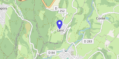 Carte OpenStreetMap — 21 Grande-Rue, Lent