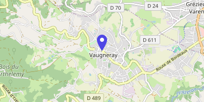 Carte OpenStreetMap — 1 place de la Mairie, Vaugneray