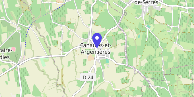 Carte OpenStreetMap — 68 place de la Mairie, Canaules-et-Argentières