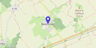 Carte OpenStreetMap — 1 place de la Mairie, Bavincourt