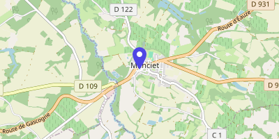 Carte OpenStreetMap — 1 place de la Mairie, Manciet