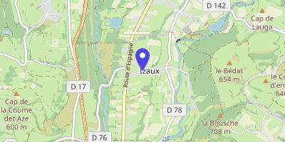 Carte OpenStreetMap — 5 route de l'Église, Izaux