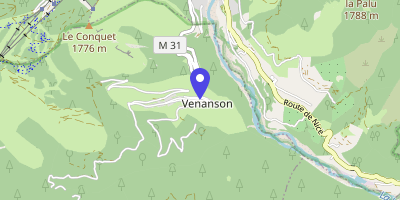 Carte OpenStreetMap — 1 place du Lavoir, Venanson