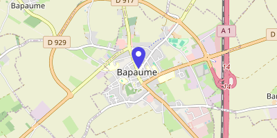 Carte OpenStreetMap — 36 place Faidherbe, Bapaume