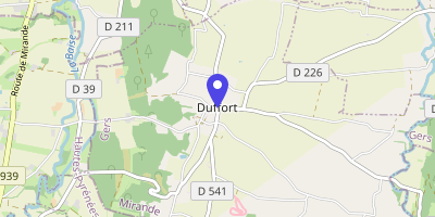 Carte OpenStreetMap — 5 chemin de L'Église, Duffort