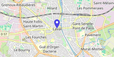 Carte OpenStreetMap — Place du 11-Novembre, Laval