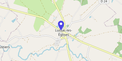 Carte OpenStreetMap — 3 avenue François-de-Bourdelle, Lussac-les-Églises