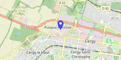 Carte OpenStreetMap — 12 Grande rue, Puiseux-Pontoise