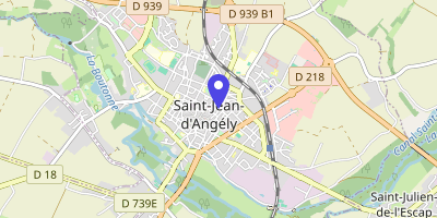 Carte OpenStreetMap — Place de l'Hôtel-de-Ville, Saint-Jean-d'Angély Cedex