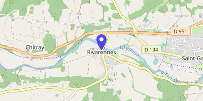 Carte OpenStreetMap — 4 place Valéry-Gilbert-Tournois, Rivarennes