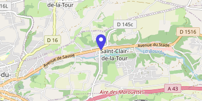 Carte OpenStreetMap — 2 place de la Mairie, Saint-Clair-de-la-Tour