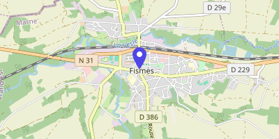 Carte OpenStreetMap — Place de l'Hôtel-de-Ville, Fismes