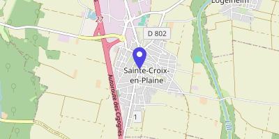 Carte OpenStreetMap — 25 route de Bâle, Sainte-Croix-en-Plaine