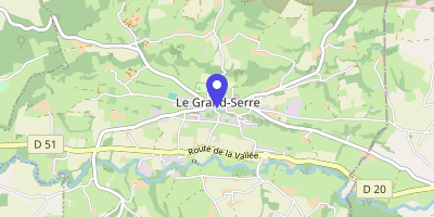 Carte OpenStreetMap — 1 place de l'Hôtel-de-Ville, Le Grand-Serre
