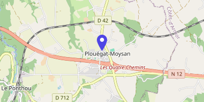 Carte OpenStreetMap — 16 Hent-Ti-Ker, Plouégat-Moysan
