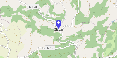 Carte OpenStreetMap — 140 Route Gissac-Haut, Gissac