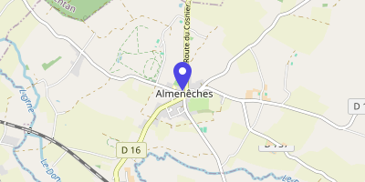 Carte OpenStreetMap — 2 cour de la Mairie, Almenêches