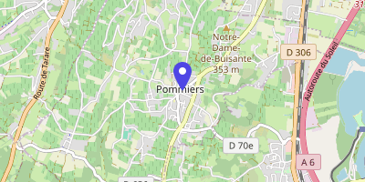 Carte OpenStreetMap — 84 rue de la Mairie, Pommiers