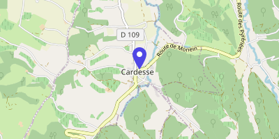 Carte OpenStreetMap — 75 rue de la Mairie, Cardesse