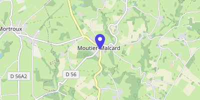 Carte OpenStreetMap — 2 place de la Mairie, Moutier-Malcard