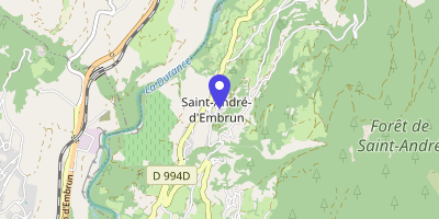 Carte OpenStreetMap — 120 place de la Mairie, Saint-André-d'Embrun