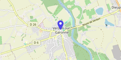 Carte OpenStreetMap — Place de la Mairie, Verdun-sur-Garonne