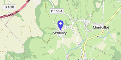 Carte OpenStreetMap — 3 rue de l'Église, Semarey