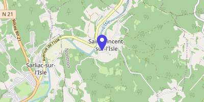 Carte OpenStreetMap — 15 rue des Gours, Saint-Vincent-sur-l'Isle
