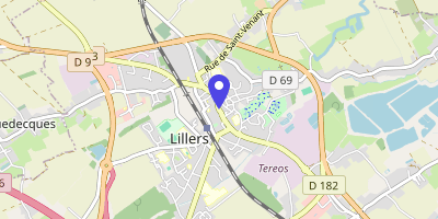 Carte OpenStreetMap — Place Roger-Salengro, Lillers