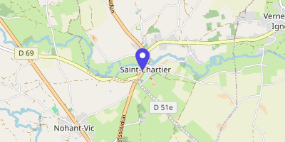 Carte OpenStreetMap — 7 rue des Maîtres-Sonneurs, Saint-Chartier