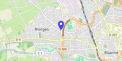 Carte OpenStreetMap — 411 rue Pasteur, Riorges
