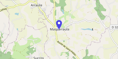 Carte OpenStreetMap — 80 Place de l'Eglise, Masparraute
