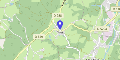 Carte OpenStreetMap — 93 rue de la Mairie, Youx